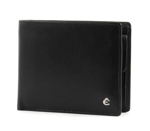 Esquire Portfel 22954900 Black 00 11,5 x 9 cm Hombre, Czarny 00, 11,5 x 9 cm, Casual