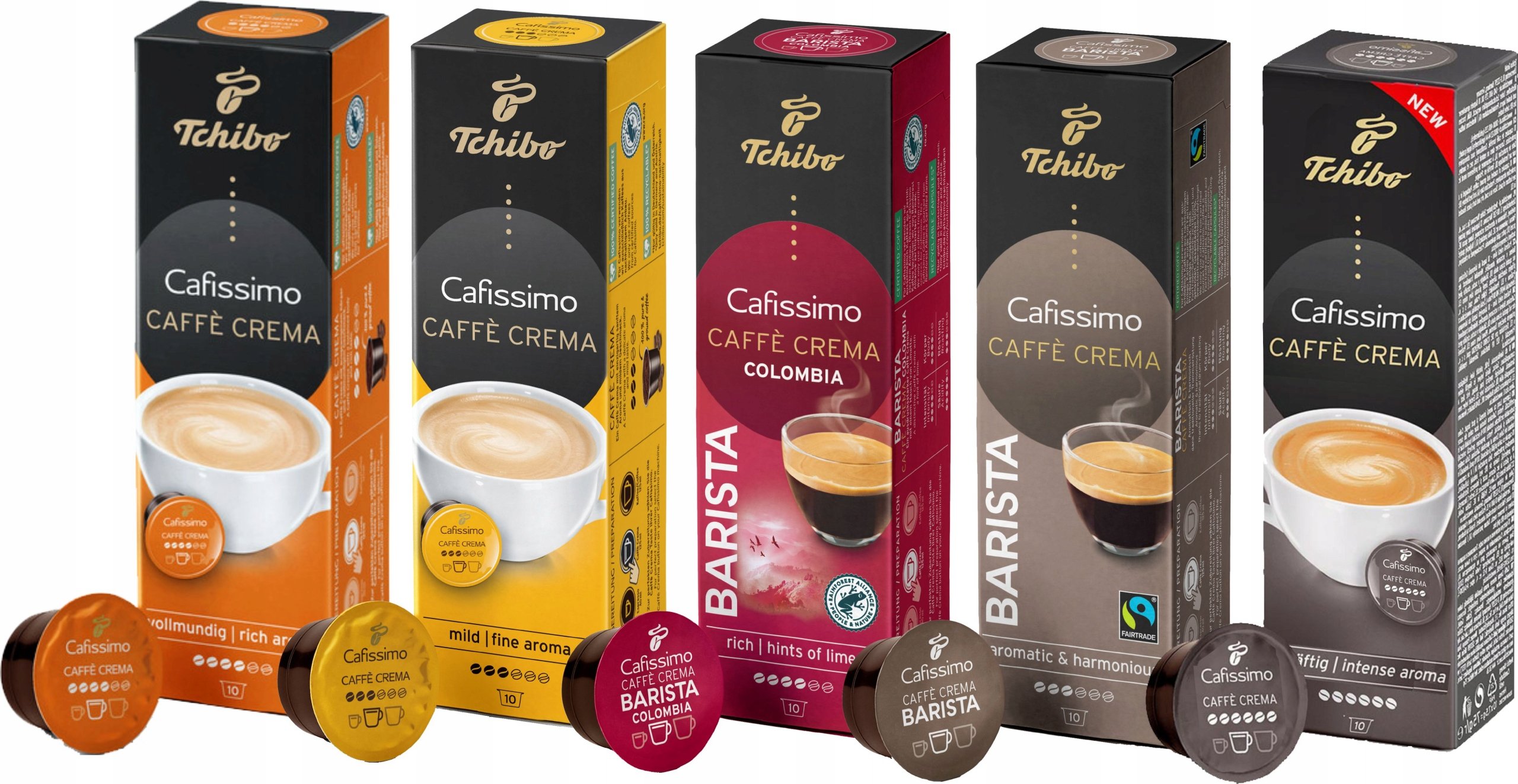 Kapsułki Tchibo Cafissimo Zestaw 50 MIX Crema