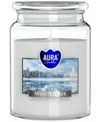 Świece - DUŻA Świeca zapachowa w słoiku BISPOL 100H ZIMOWE POWIETRZE - miniaturka - grafika 1