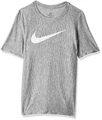 Koszulki i topy damskie - Nike chłopięcy B NK CORE SS PERF TOP HTHR T-shirt, czarny/(biały), S - miniaturka - grafika 1
