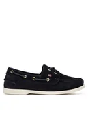 Mokasyny damskie - Tommy Hilfiger Mokasyny Hilfiger Suede Boat Shoe FW0FW09338 Granatowy - miniaturka - grafika 1