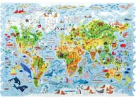 Puzzle - Puzzle Drewniane Dla Dzieci Kolorowa Mapa Świata Prezent - miniaturka - grafika 1