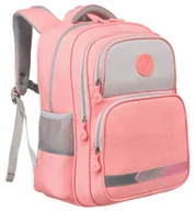 Plecaki szkolne i tornistry - Plecak szkolny Peterson dla dziewczynki plecak dwukomorowy z kieszeniami na napoje, różowy - miniaturka - grafika 1