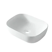 Umywalki - BALNEO - Umywalka nablatowa VIONA 47x33 cm biała ceramiczna - Miska umywalkowa - miniaturka - grafika 1