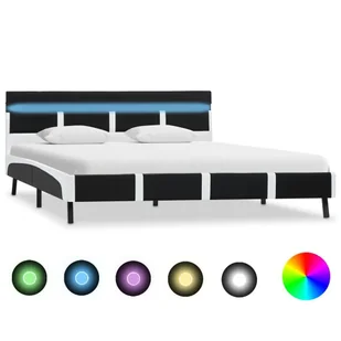 Rama łóżka czarna, LED, bez materaca, 120x200 - Łóżka Rama łóżka czarna, LED, bez materaca, 120x200 - Łóżka - miniaturka - grafika 1