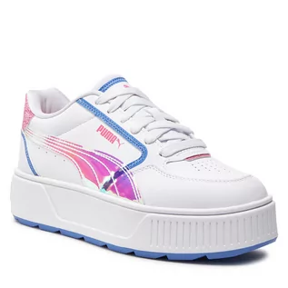 Buty dla dziewczynek - Sneakersy Puma Karmen Rebelle Deep Dive Jr 395453-01 Puma White/Fast Pink/Blue Skies - grafika 1