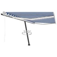 Markizy - VidaXL Lumarko Automatycznie zwijana markiza, LED i czujnik wiatru, 400x300 cm  3069751 VidaXL - miniaturka - grafika 1