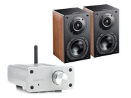 Zestawy stereo - Marmitek BoomBoom 460 (srebrny) + Nota 240 (orzech) - miniaturka - grafika 1
