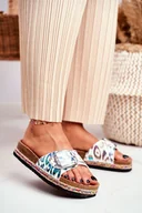 Klapki i japonki damskie - Klapki Damskie Big Star Metaliczny Wzór DD274127-36 - miniaturka - grafika 1