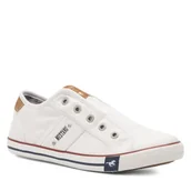 Trampki damskie - Trampki Mustang 1099-409 Biały - miniaturka - grafika 1