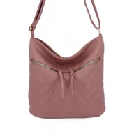 Torebki damskie - Pikowana Torebka Damska Listonoszka firmy Herisson 1052L2091 Brudny Róż - miniaturka - grafika 1