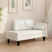 Sofy i kanapy - 2-osobowa sofa, kremowa, sztuczna skóra - miniaturka - grafika 1