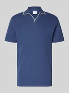 Koszulki męskie - Koszulka polo o kroju slim fit z dekoltem w serek model ‘SANGEV’ - miniaturka - grafika 1