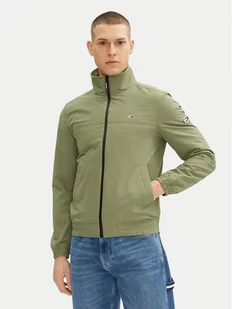 Tommy Jeans Kurtka przejściowa Essential Casual DM0DM15382 Zielony Regular Fit - Kurtki męskie - miniaturka - grafika 1