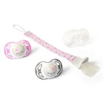 BabyOno BabyOno Smoczek symetryczny silikonowy królik 2szt 3-6m | szybka  | szeroki wybór smoczków uspokajających 1224/03 - Smoczki uspokajające - miniaturka - grafika 1