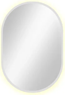 Białe lustro owalne led 95x40 cm W8-B10 - Lustra Białe lustro owalne led 95x40 cm W8-B10 - Lustra - miniaturka - grafika 1