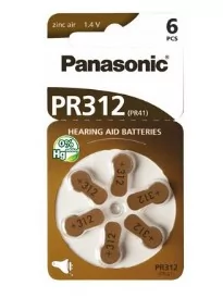Panasonic Baterie do aparatów słuchowych 312 6 sztuk PR312 - Baterie i akcesoria - miniaturka - grafika 3