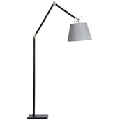 Lampy stojące - Salonowa lampa podłogowa Zyta z regulacją czarna szara - miniaturka - grafika 1