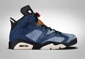 Koszykówka - Nike Air Jordan 6 Retro Washed Denim - miniaturka - grafika 1