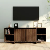 Szafki RTV - Lumarko Szafka pod TV, brązowy dąb, 130x35x50 cm, płyta wiórowa - miniaturka - grafika 1