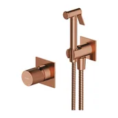 Baterie bidetowe - Bateria bidetowa podtynkowa Omnires Contour miedź szczotkowana SYSCTBI1CPB - miniaturka - grafika 1