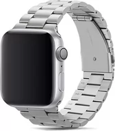 Akcesoria do smartwatchy - PASEK DO ZEGARKA APPLE WATCH 42/44/45mm SE/9/8/7/6/5/4/3/2/1 SREBRNY +ETUI - miniaturka - grafika 1