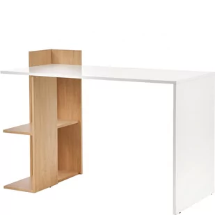 Biurko Młodzieżowe Fino Halmar Dąb Złoty, Biały - Biurka - miniaturka - grafika 1