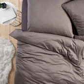 Pościel - Pościel Mako Interlock Jersey Takoma 6873 : Kolor - 295/taupe, Wymiary - 140/200+70/80 - miniaturka - grafika 1