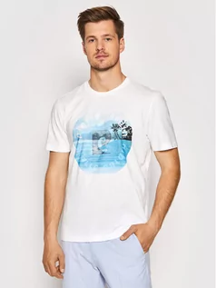 Koszulki męskie - Pierre Cardin T-Shirt 52630/000/11275 Biały Regular Fit - grafika 1