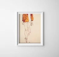 Plakaty - Plakat w stylu retro Reprodukcja obrazu Egon Schiele - miniaturka - grafika 1