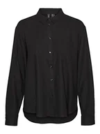 Bluzki damskie - VERO MODA Women's VMJESMILO LS Shirt WVN GA NOOS bluzka, czarna, M, czarny, M - miniaturka - grafika 1