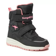 Buty dla dziewczynek - Śniegowce KangaRoos K-Pe Nala V Rtx 18939 000 5105 Jet Black/Rose - miniaturka - grafika 1