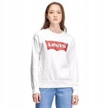 LEVIS BIAŁA BLUZA DZIECIĘCA Z DUŻYM CZERWONYM LOGO 158 JPA