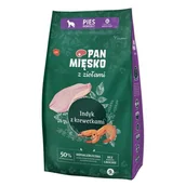 Sucha karma dla psów - Pan Mięsko Karma dla Psa Indyk z krewetkami chrupki XL 9 kg - miniaturka - grafika 1