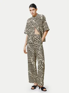 Vila Spodnie materiałowe Sasja 14102834 Beżowy Loose Fit - Spodnie damskie - miniaturka - grafika 1