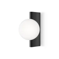 Lampy ścienne - Elegancki czarny kinkiet Avant Garde z szklanym kloszem - miniaturka - grafika 1