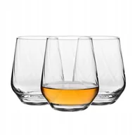 Szklanki - Szklanki Splendour Lumi Krosno 3 szt 400 ml do Napojów Whisky Ryflowane Optyk - miniaturka - grafika 1