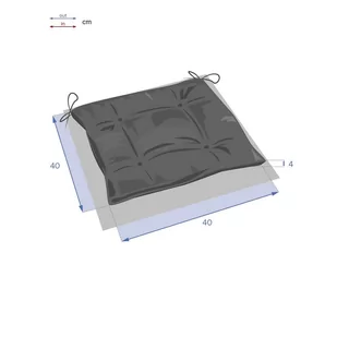 Poduszka pikowana Korai 40x40cm - Poduszki na krzesła - miniaturka - grafika 4