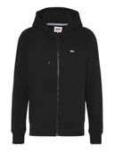 Bluzy męskie - TOMMY JEANS bluza czarna zapinana na zamek Black, Rozmiar M - miniaturka - grafika 1