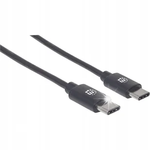 Kabel USB-C Manhattan 354882 3m męska Czarny - Kamery cyfrowe - akcesoria - miniaturka - grafika 1