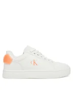 Sneakersy damskie - Calvin Klein Jeans Sneakersy Classic Cupsole Ru Patch Lth Wn YW0YW01845 Biały - miniaturka - grafika 1