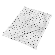 Koce - Tkanina pluszowy kocyk na łóżko Czarne kropki eko, Fabricsy - miniaturka - grafika 1