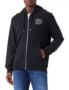 s.Oliver Męska bluza z kapturem, szara/czarna, XXL, szary/czarny, XXL - Bluzy męskie - miniaturka - grafika 1