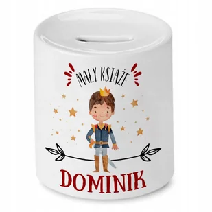 Skarbonka 330 ml Dla Dominika Syna Dziecka Prezent z Nadrukiem ze Zdjęciem + Opakowanie na prezent (wzór 01) - Skarbonki - miniaturka - grafika 1