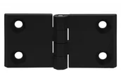 Zawiasy, okucia i inne akcesoria - Zawias płaski skrzydełkowy, zamak, lakierowany na czarno, 60x120mm z otworami (399-1-2-6) - miniaturka - grafika 1