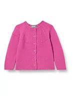 Swetry damskie - United Colors of Benetton Dziewczęca koreańska koszulka M/L 1076g5006 kardigan sweter, fioletowy 0k9, 3 lata - miniaturka - grafika 1