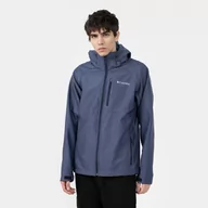Kurtki męskie - Męski softshell rozpinany z kapturem COLUMBIA Cascade Ridge II - granatowy - miniaturka - grafika 1