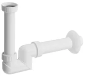 Syfony - Bruckner Akcesoria - Syfon zlewowy niski 1 1/4, odpływ 40 mm, biały 151.125.0 - miniaturka - grafika 1
