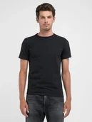 Koszulki męskie - t-shirt uomo replay m6947 .000.23352p compact jersey 098 black - miniaturka - grafika 1