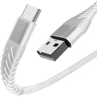 Kable USB - Kabel SPIDER - wzmocniony - USB Typ-C - 1m - biały - miniaturka - grafika 1